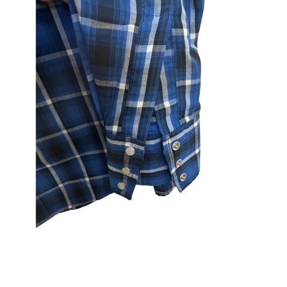 Vintage Plains Westernwear Men's Plaid Button-Down Shirt - Picture 3 of 5